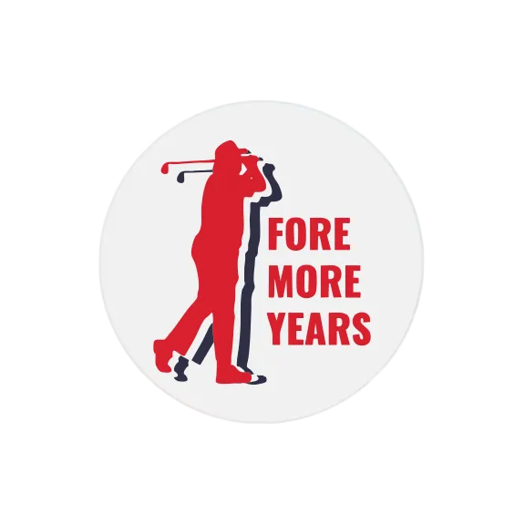 DJT Triple Threat - Fore More Years Sticker – Official GOP Store